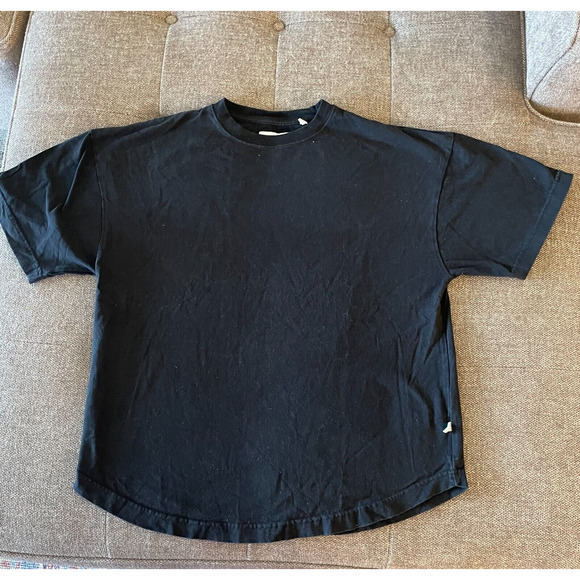 Yohji Yamamoto Adidas Tee LARGE rare square Y-3 square logo velvet black - Picture 2 of 16